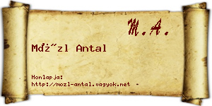 Mözl Antal névjegykártya